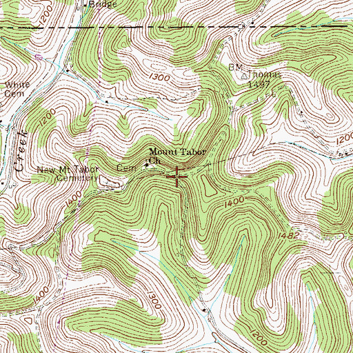 Topographic Map of Taber School (historical), WV