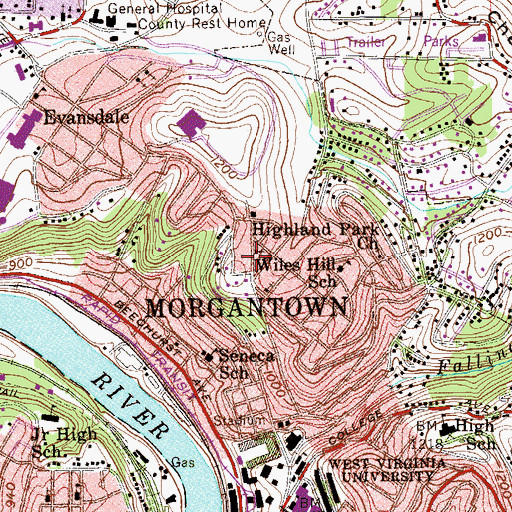 Topographic Map of Reformed Free Methodist Tabernacle (historical), WV