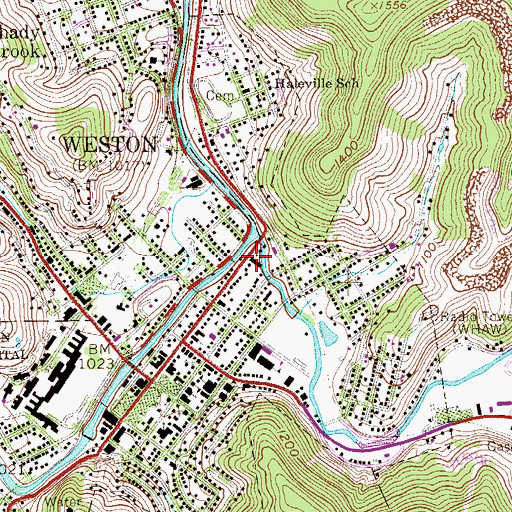 Topographic Map of City Hospital (historical), WV