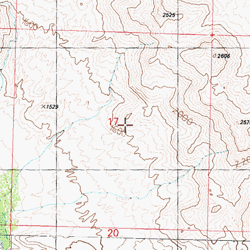 Topographic Map of Blue Rock, AZ