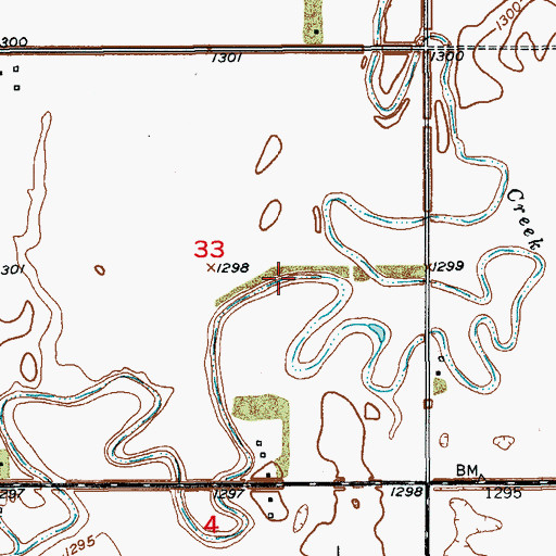 Topographic Map of Township of Prairiewood, SD