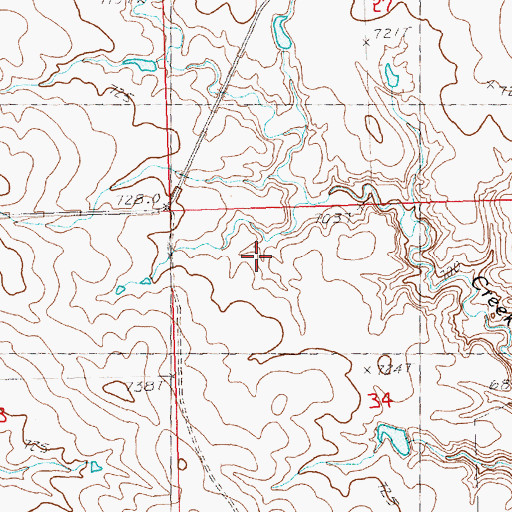 Topographic Map of Township of Dakota, SD