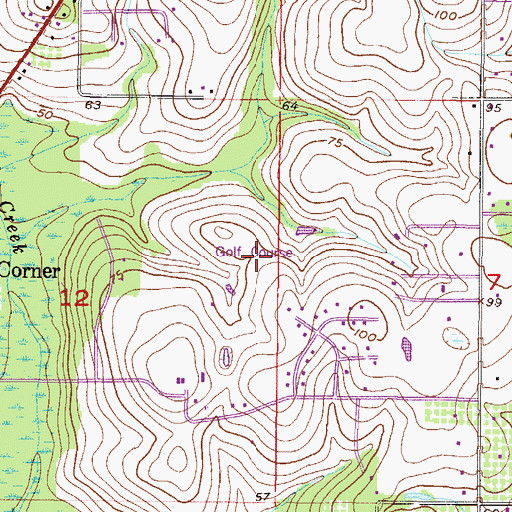 Topographic Map of Driftwood Country Club, AL