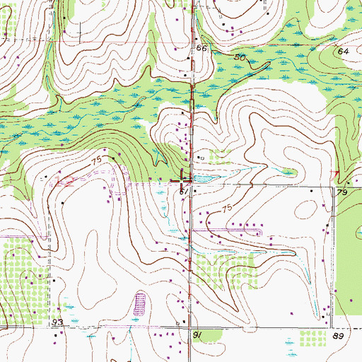 Topographic Map of Pine Hill Cemetery, AL