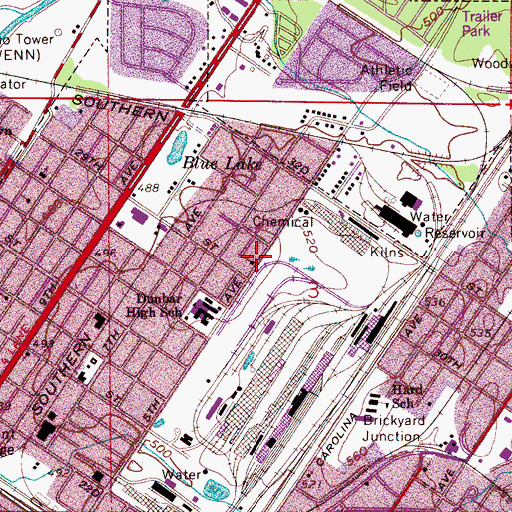 Topographic Map of Bethel Baptist Church, AL