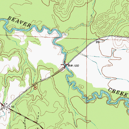 Topographic Map of Iron Bridge, AL