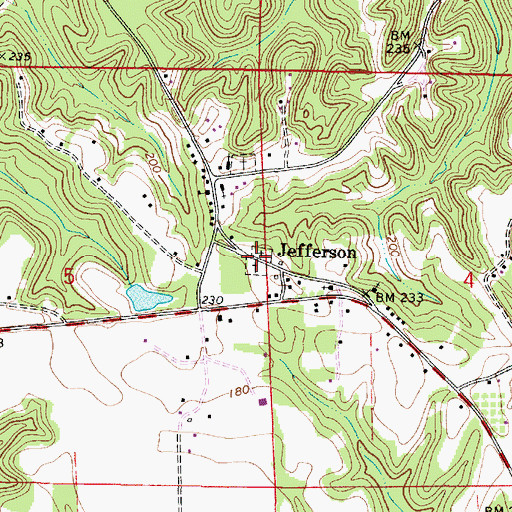 Topographic Map of Jefferson Smalls Cemetery, AL