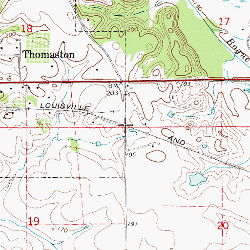 Topographic Map of Old White Hall (historical), AL
