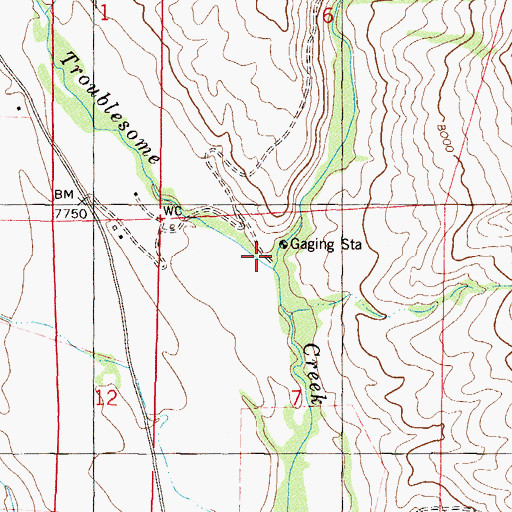 Topographic Map of East Fork Troublesome Creek, CO