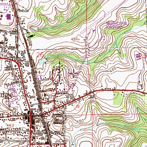 Topographic Map of Broad View, AL