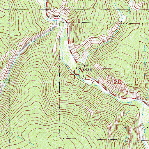 Topographic Map of Hall Creek, CO