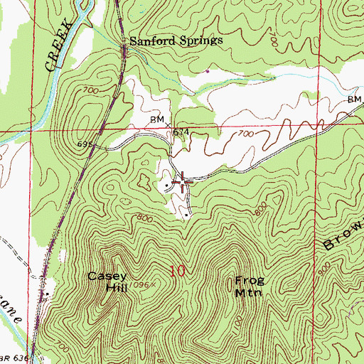 Topographic Map of Frog Mountain Church (historical), AL