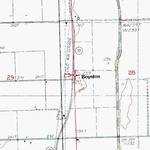Topographic Map of Boynton School (historical), AR