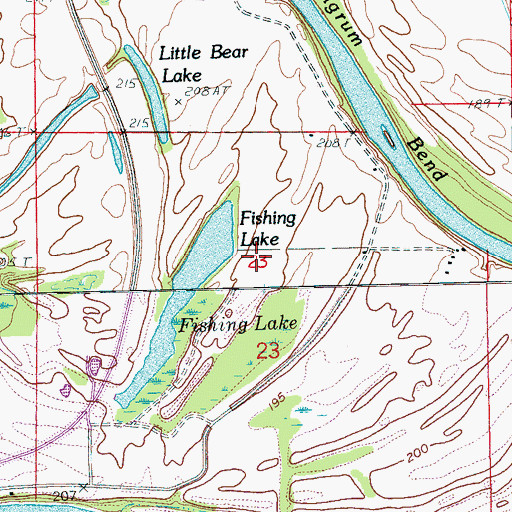 Topographic Map of Dillon School (historical), AR