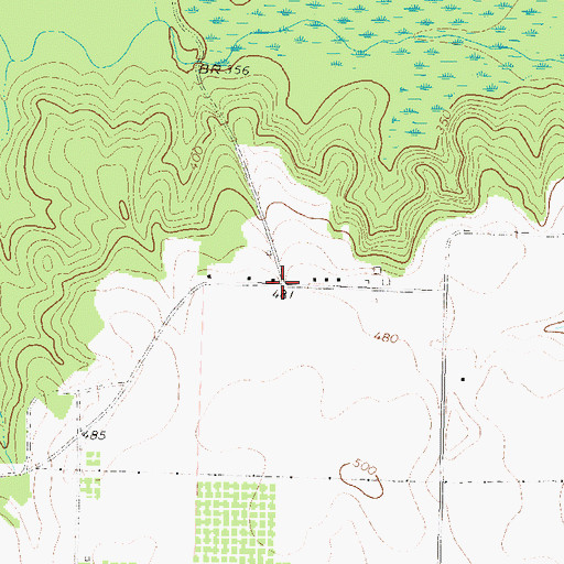 Topographic Map of Bryn Mawr, GA