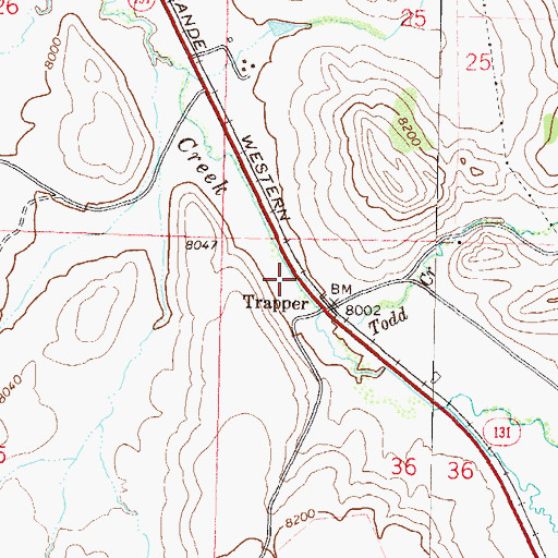 Topographic Map of Todd Creek, CO