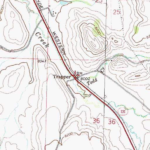 Topographic Map of Trapper, CO
