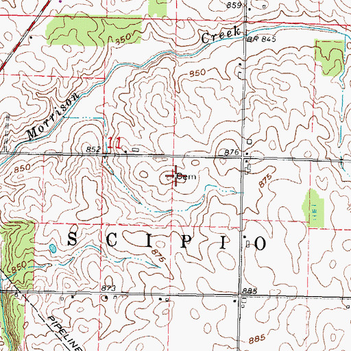 Topographic Map of Clay Cemetery, OH