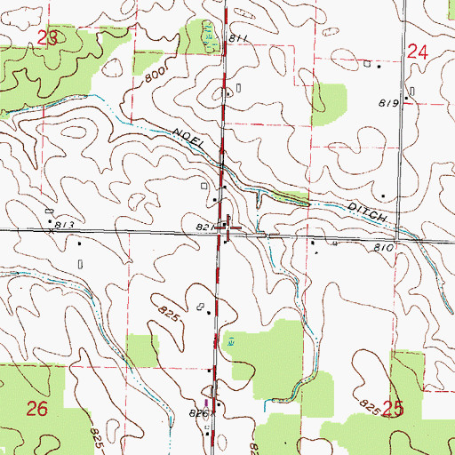 Topographic Map of Payne Cemetery, OH