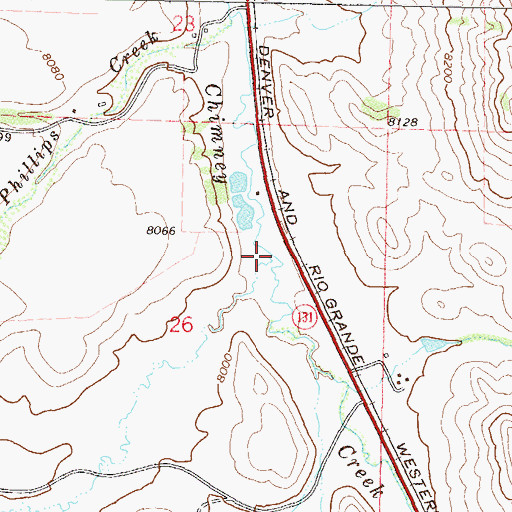 Topographic Map of Brinker Creek, CO