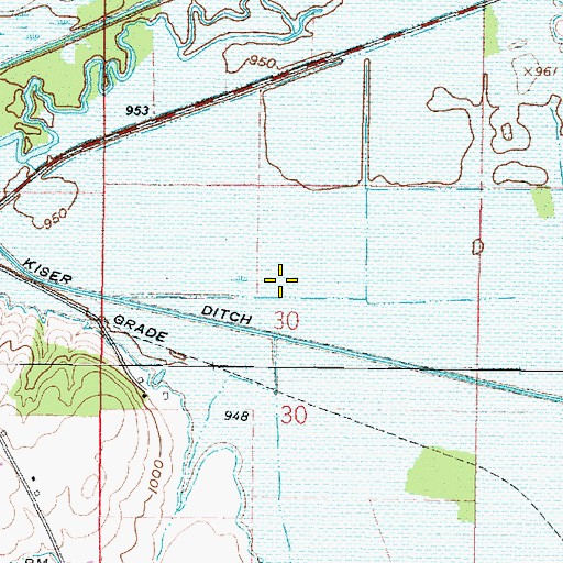 Topographic Map of Funk Bottoms, OH
