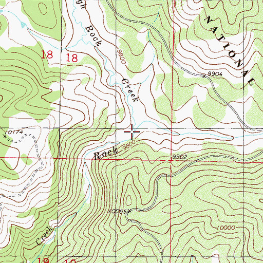 Topographic Map of High Rock Creek, CO