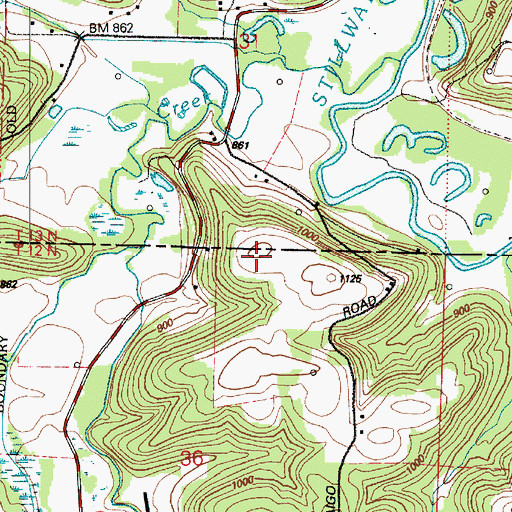 Topographic Map of Crooked Creek Mine, OH