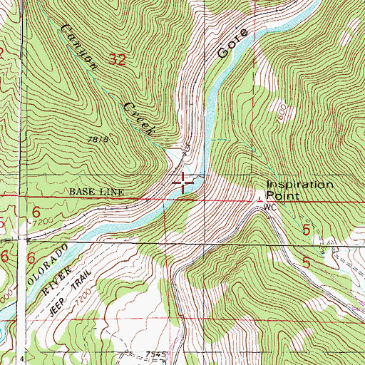 Topographic Map of Canyon Creek, CO