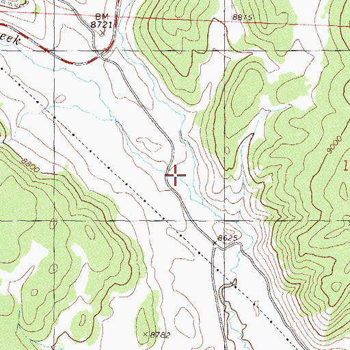Topographic Map of Decker Creek, CO