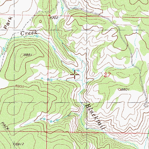 Topographic Map of Modlin Creek, CO