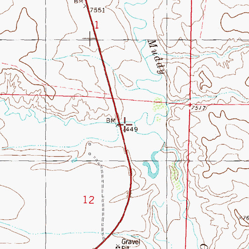 Topographic Map of Red Dirt Creek, CO