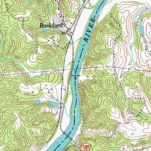 Topographic Map of White Rock Ford, NC