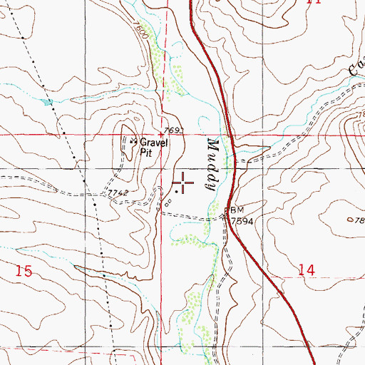 Topographic Map of Parsons Ranch, CO