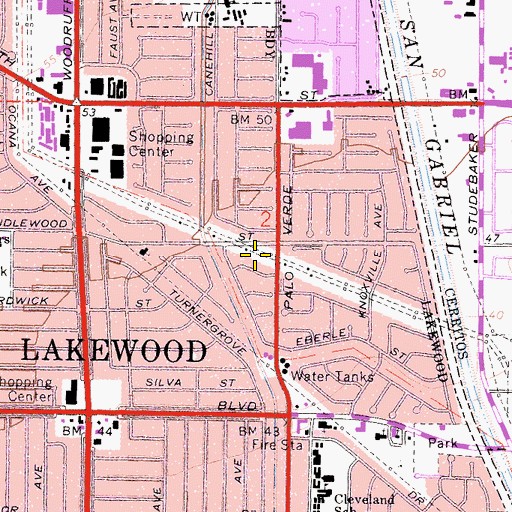 Topographic Map of Candleverde Park, CA