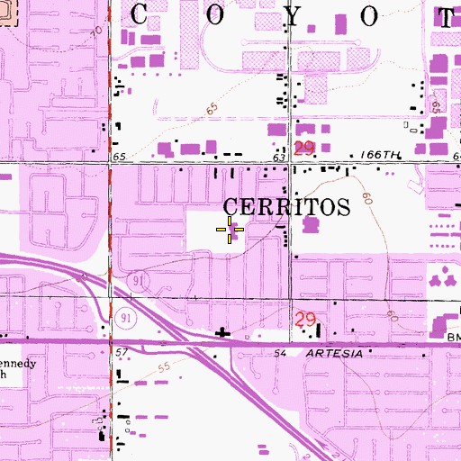 Topographic Map of Helen Wittmann Elementary School, CA