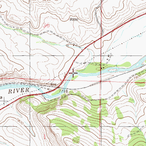 Topographic Map of Sheriff Creek, CO