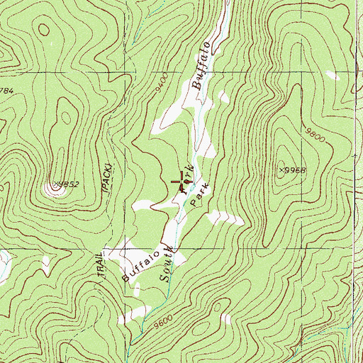 Topographic Map of Buffalo Park, CO