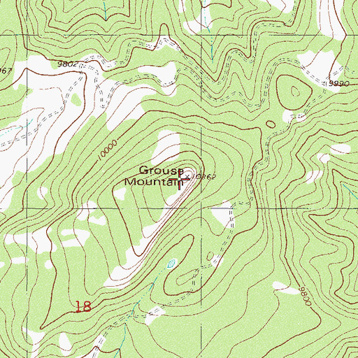 Topographic Map of Grouse Mountain, CO