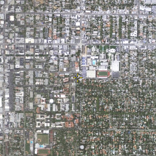 Aerial/Satellite Image of Knox Presbyterian Church, CA