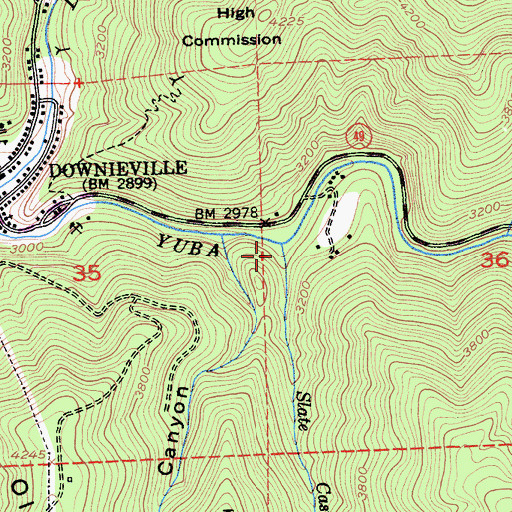 Topographic Map of Hardys Ravine, CA