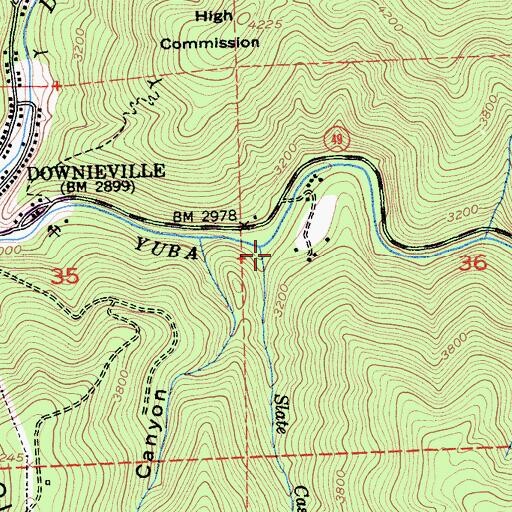 Topographic Map of Hardys Ravine, CA