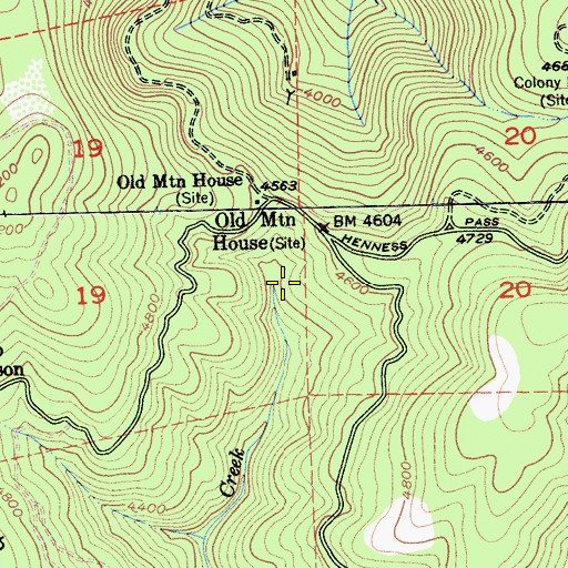 Topographic Map of Watsons Quartz Mine, CA