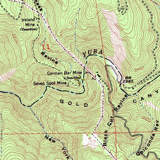 Topographic Map of Fellows Mill (historical), CA