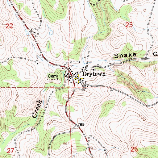 Topographic Map of LeMoine House, CA