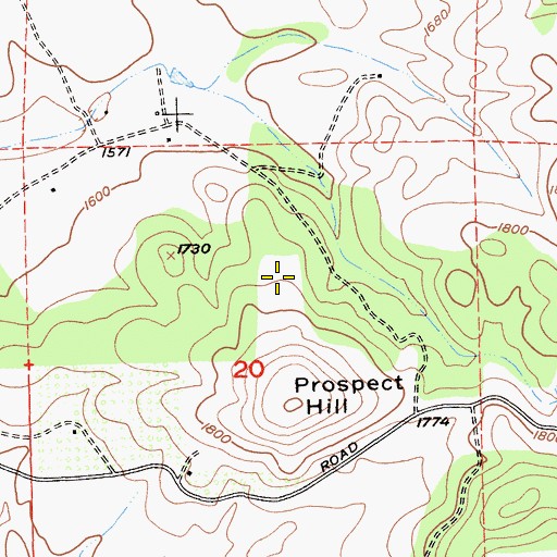 Topographic Map of Shenandoah Vineyards, CA