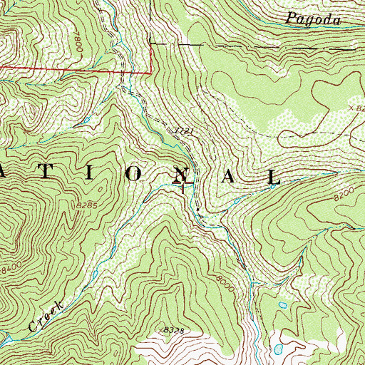Topographic Map of Berry Creek, CO