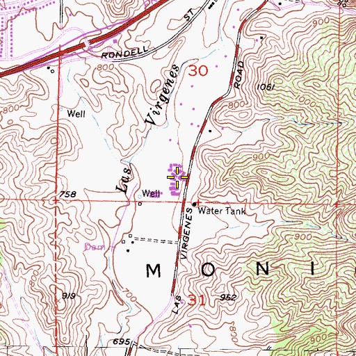 Topographic Map of A E Wright Middle School, CA