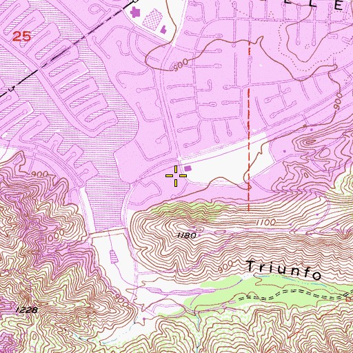 Topographic Map of Saint Jude the Apostle School, CA