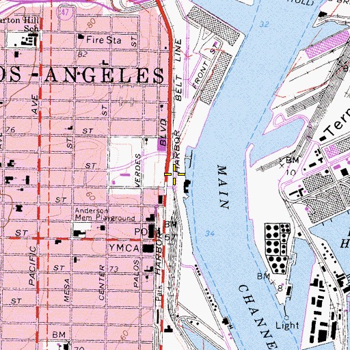 Topographic Map of John S Gibson Junior Park, CA