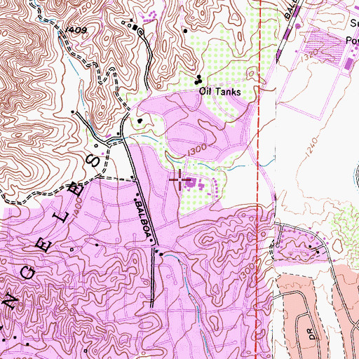 Topographic Map of Van Gogh Elementary School, CA